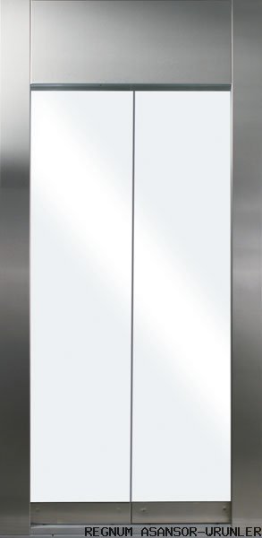 SATİNE PASLANMAZ OTOMATİK KAT KAPISI KOMPLE CAMLI