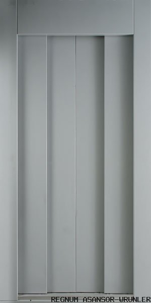 SATİNE PASLANMAZ OTOMATİK KAT KAPISI TELESKOPİK